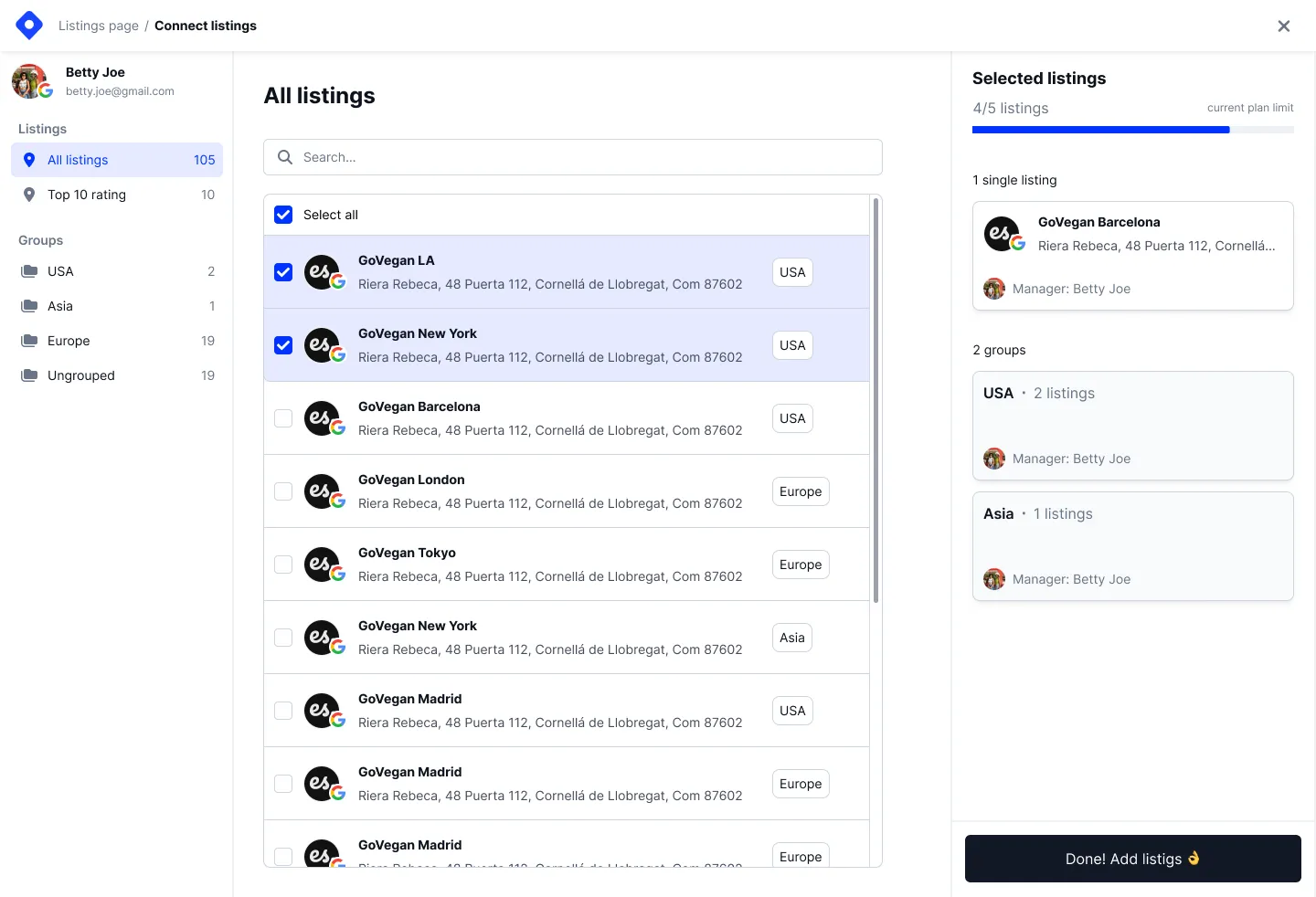 Connect your Google account and set up your business locations